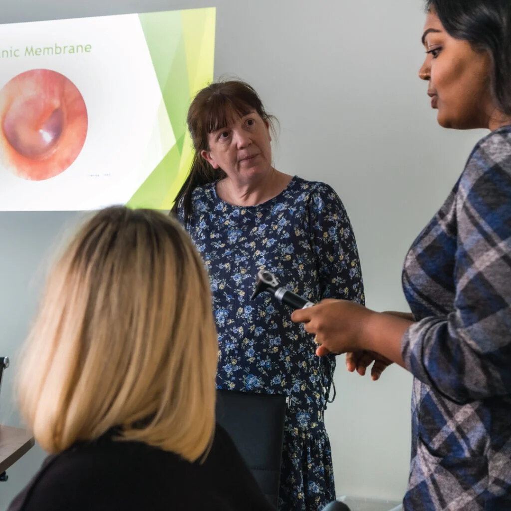 Ear anatomy and otoscopy course in progress
